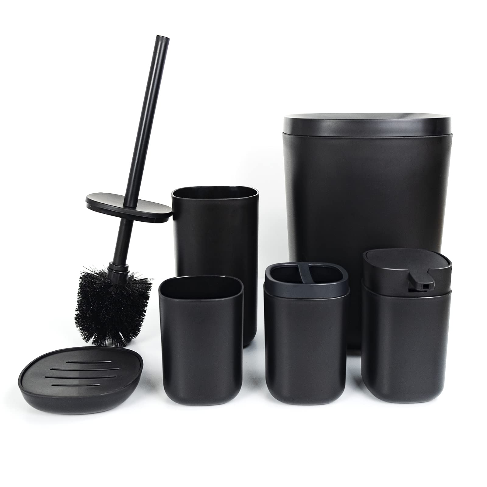 6-Piece Bathroom Set - Soap Dispenser, Toothbrush Holder & More for Home Decor