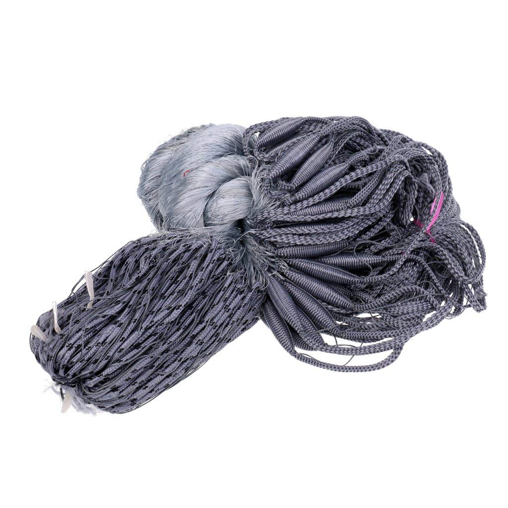 30X1.8m Fishing Net with 4x4cm Mesh Holes - Durable Gill Net for Casting, Trapping, and Gillnet Fishing - Perfect for Freshwater and Saltwater Fishing (Grey) - Ideal for Recreational Fishing, Survival, and Commercial Use