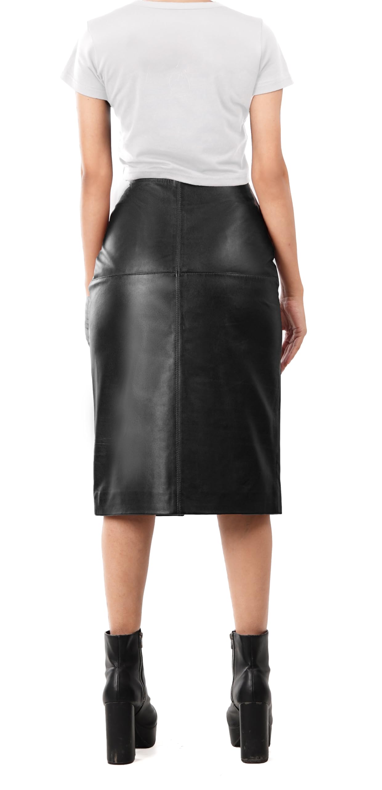 Decrum Women's Real Leather Skirts - Trendy Casual Mini Midi Maxi Leather Skirts for Women | Perfect for Office, Party & Everyday Wear