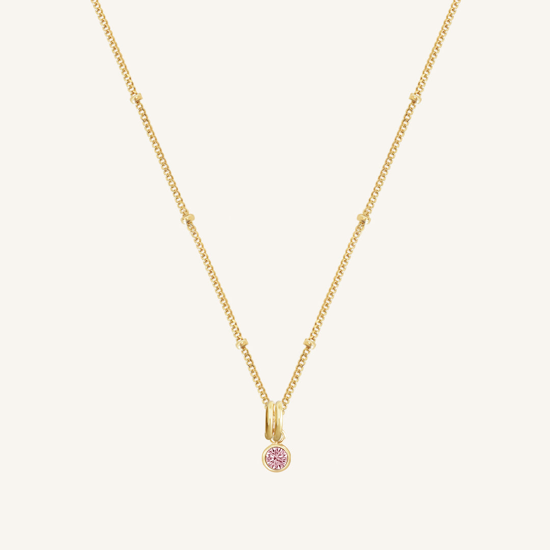Birthstone Charm Necklace - Personalized Aura Jewelry for Women - Perfect Gift for Birthday, Anniversary & Mother's Day - Elegant Everyday Wear & Special Occasions