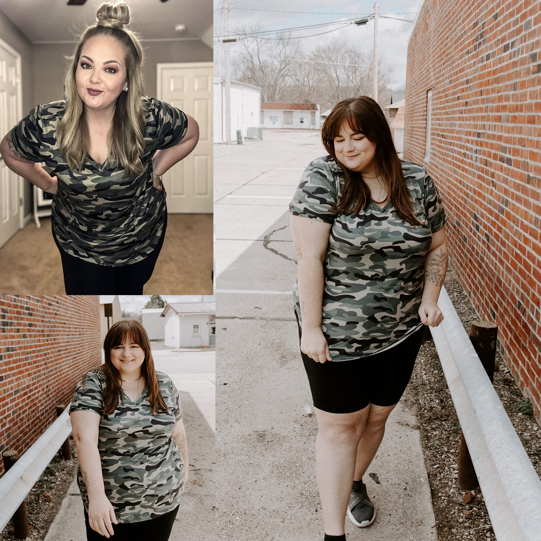 FOREYOND Plus Size Workout Tops for Women - Loose Fit V Neck Yoga T-Shirts - Breathable Summer Activewear for Gym, Running & Casual Wear