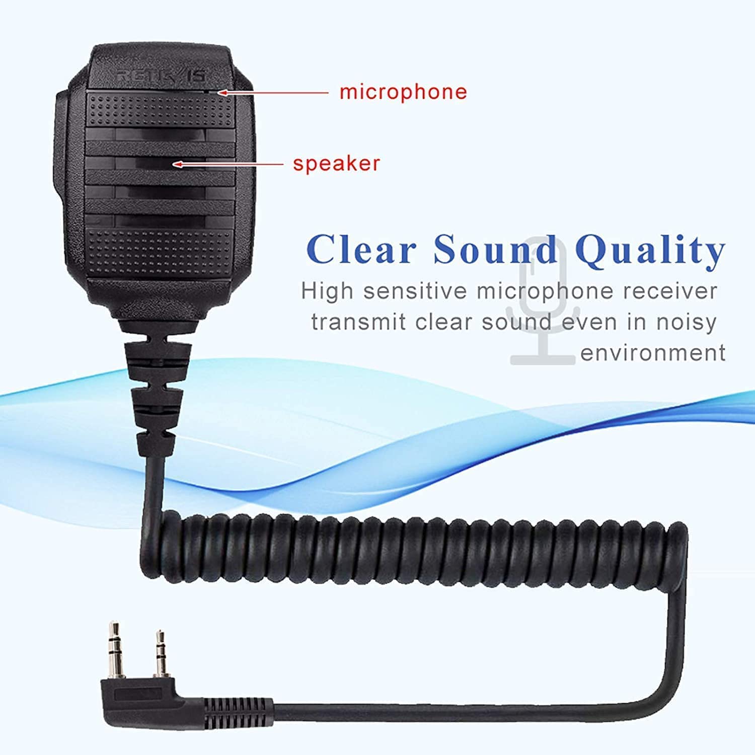 Retevis RT21 2-Way Radios (10 Pack) - IP54 Waterproof Walkie Talkies with 2-Pin Speaker Mic (10 Pack), 16CH VOX Hands-Free Communication for Business, Retail, Construction & Farming | Perfect for Warehouse Teams, Event Staff & Outdoor Work Crews
