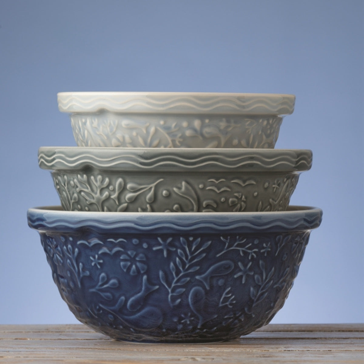 Mason Cash Mixing Bowl Set - Durable Ceramic Mixing Bowls for Baking, Cooking & Food Prep - Nautical Design - Perfect for Home Kitchen, Restaurants & Baking Enthusiasts