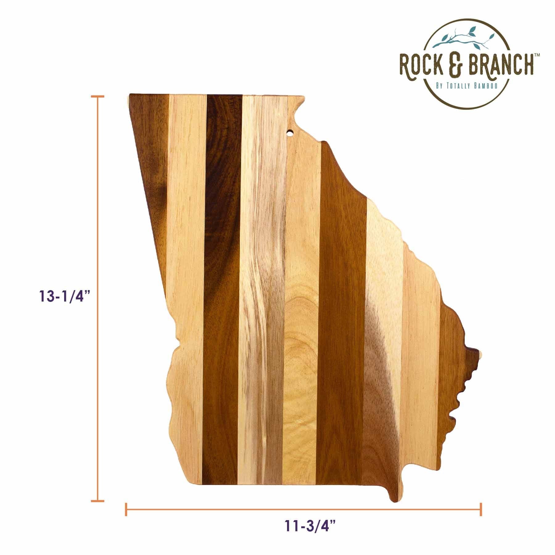 Rock & Branch® Shiplap Series Georgia Cutting Board - Premium Wooden Charcuterie Board for Cheese, Charcuterie & Entertaining - Perfect for Kitchen, Dining & Gifts