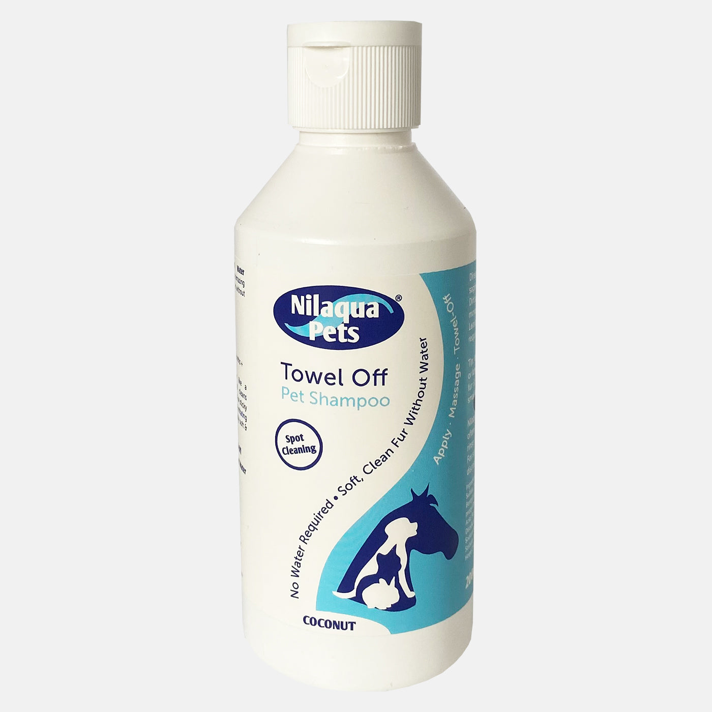 Nilaqua No Rinse Coconut Pet Shampoo for Dogs & Cats - Waterless Bath Solution for Travel, Grooming & Sensitive Skin Care