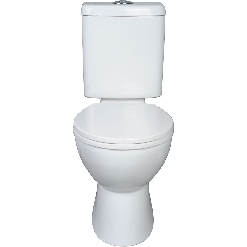 Fienza K001 Concealed S Trap Stella Adjustable Link Toilet Suite - 140-255mm Pan, White - Perfect for Modern Bathroom Renovations & Space-Saving Designs