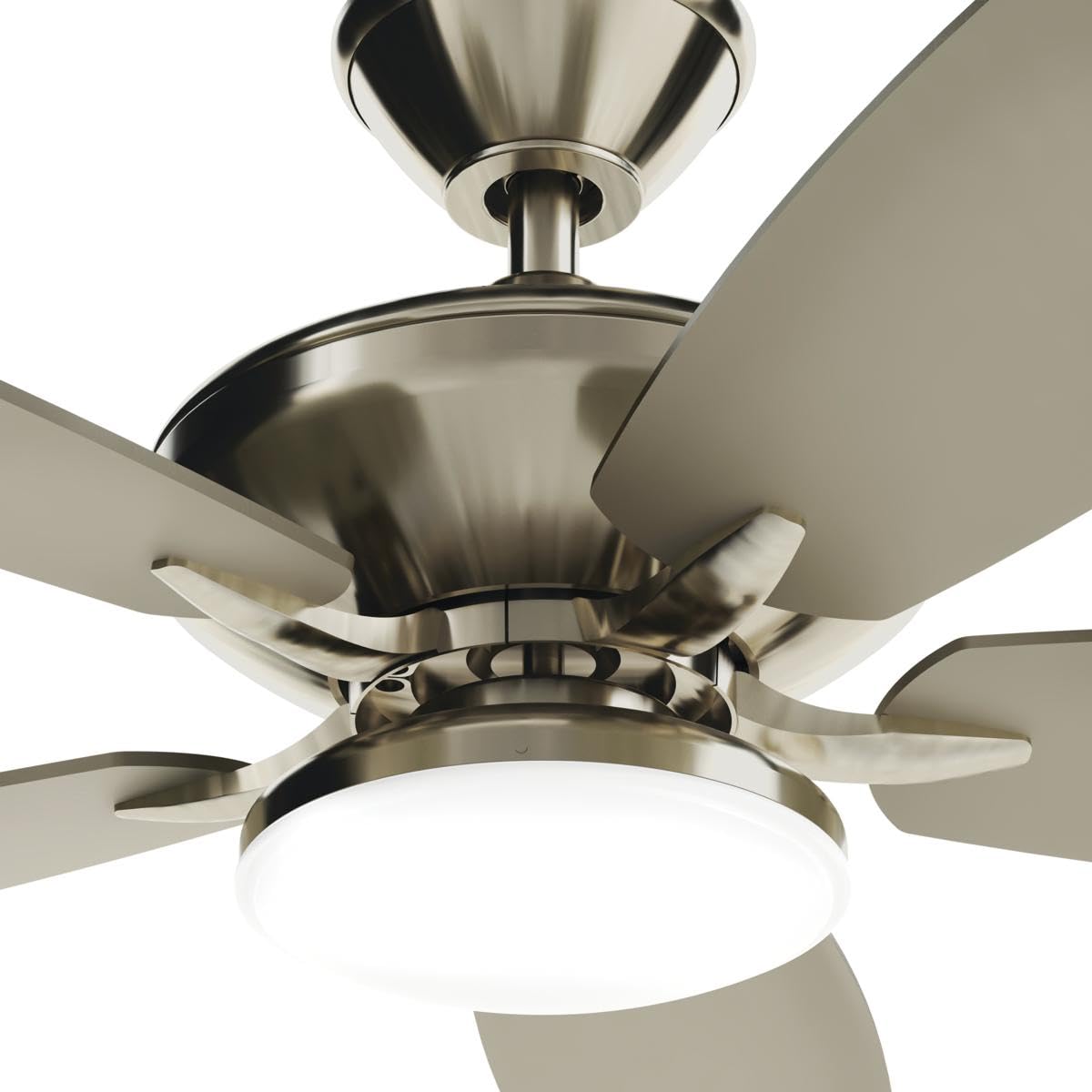 Kichler 52 Inch Modern Ceiling Fan with LED Light - Energy Efficient Indoor Cooling for Living Room, Bedroom & Office