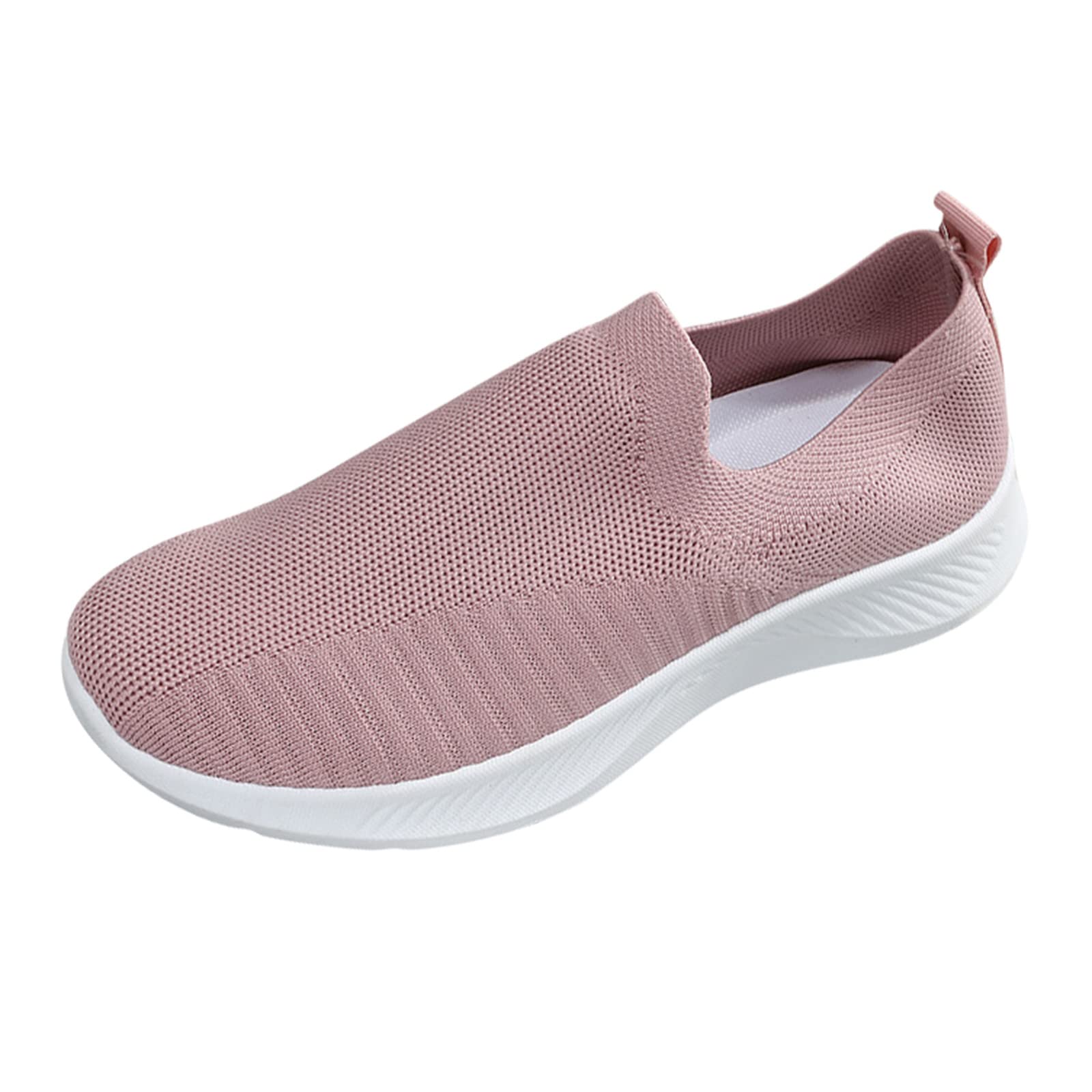 Breathable Comfortable Walking Shoes for Women & Men - Lightweight Canvas Sneakers with Air Cushion - Casual Slip-On Mules for Walking, Travel & Everyday Wear