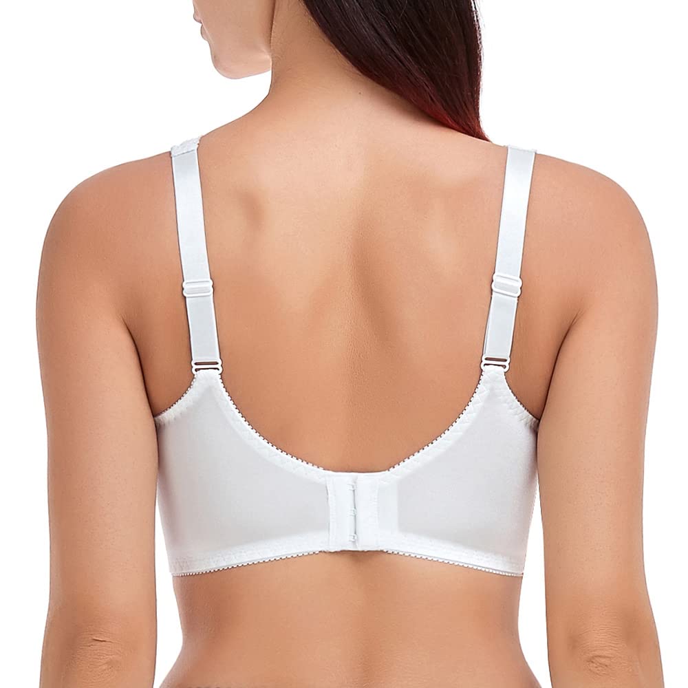 Plus Size Women's Minimizer Bra - Full Coverage Underwire Unlined Lace Bras for Comfort & Support | Perfect for Everyday Wear & Special Occasions