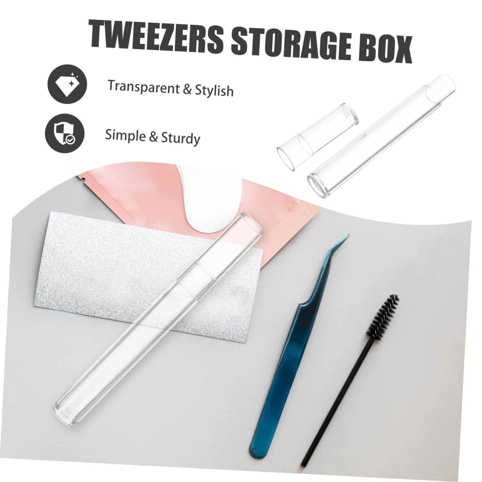 Premium Healeved Box Tweezers Storage Case - Eyelash & Nail Tool Organizer for Travel, Salon & Home Use - Durable Lash Tweezer Holder & Nail Kit Organizer with Compact Design