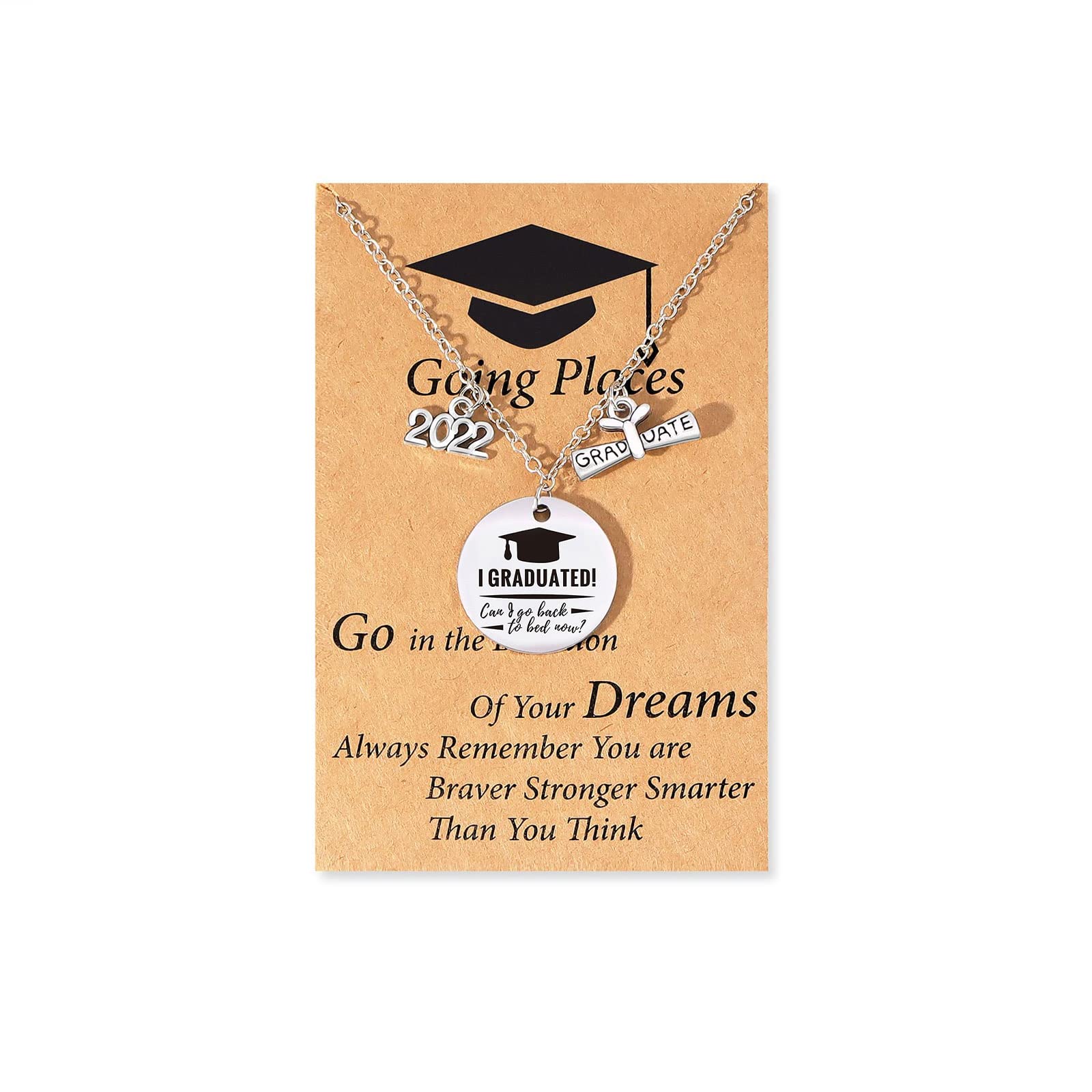 2023 Graduation Necklace for Her - Inspirational Compass Pendant Jewelry Gift for High School & College Teen Girls - Perfect for Graduation Ceremonies, Parties & Special Occasions
