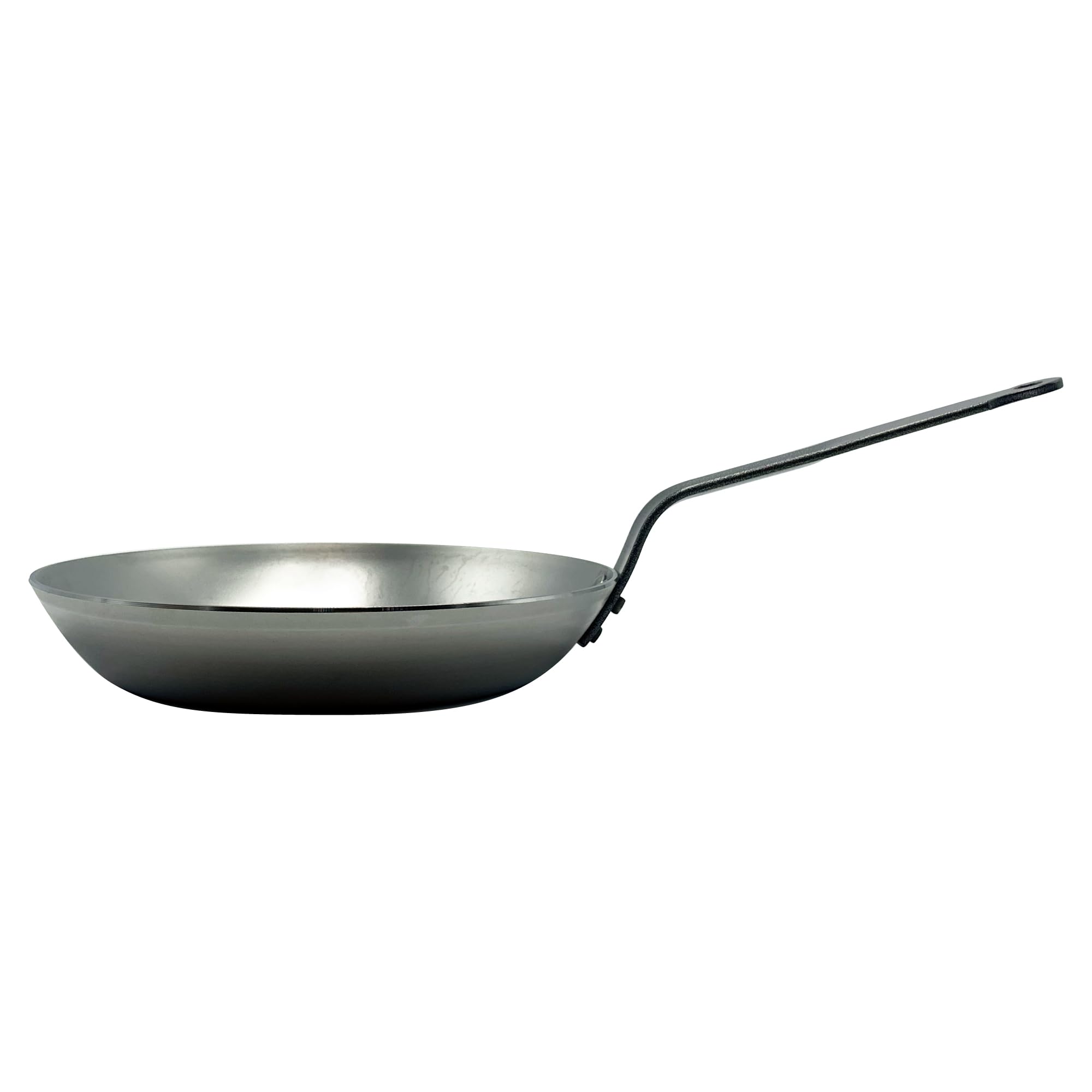 Pentole Agnelli 50cm Black Steel Frying Pan with Iron Handle - Professional Cast Iron Skillet for Searing, Sauteing & Frying - Perfect for Home Kitchen, Restaurant & Outdoor Cooking