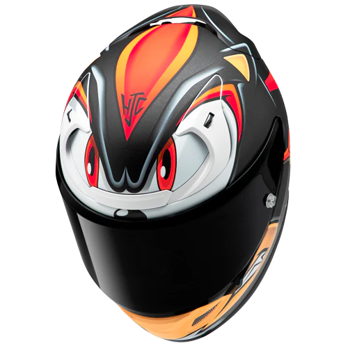 RPHA 12 Shadow the Hedgehog Motorcycle Helmet - Lightweight, DOT & ECE Certified for Safety - Perfect for Racing, Street Riding & Adventure Motorcycles