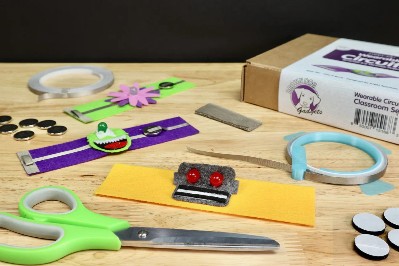 Wearable Circuits Classroom Set - STEM Learning Kit for Kids | Hands-on Electronics & Coding Education | Perfect for School Projects & Maker Spaces