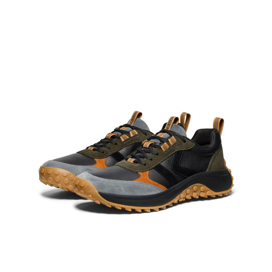 KS86 Men's Genuine Leather Sneakers - Forest Night/Keen Maple | Comfortable & Stylish Casual Shoes for Walking, Work & Everyday Wear