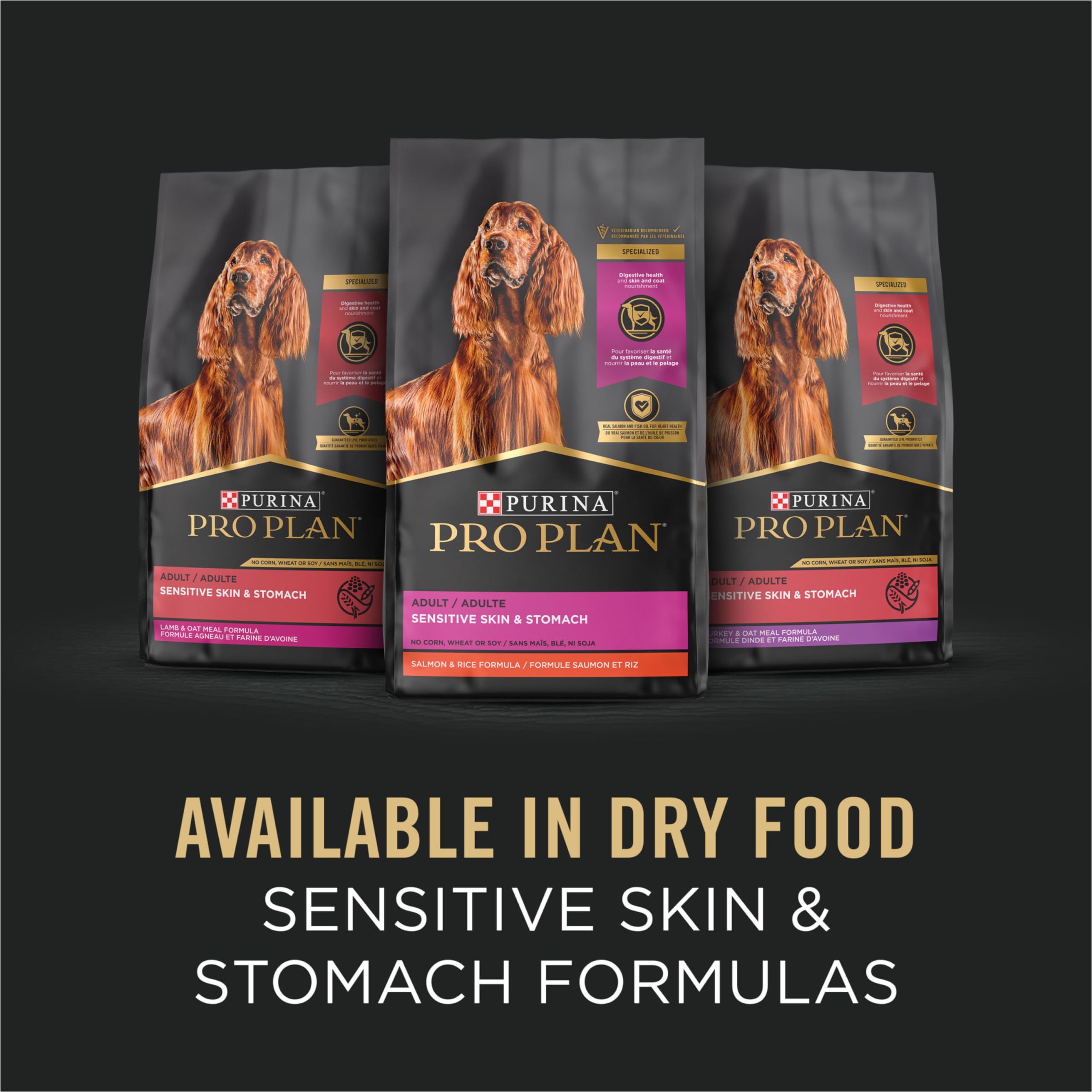 Purina Pro Plan Sensitive Skin & Stomach Wet Dog Food - Classic Lamb & Oat Meal Entree, 12 Pack (368g Each) - Grain-Free Formula for Dogs with Allergies & Digestive Issues - Perfect for Mealtime & Training Treats