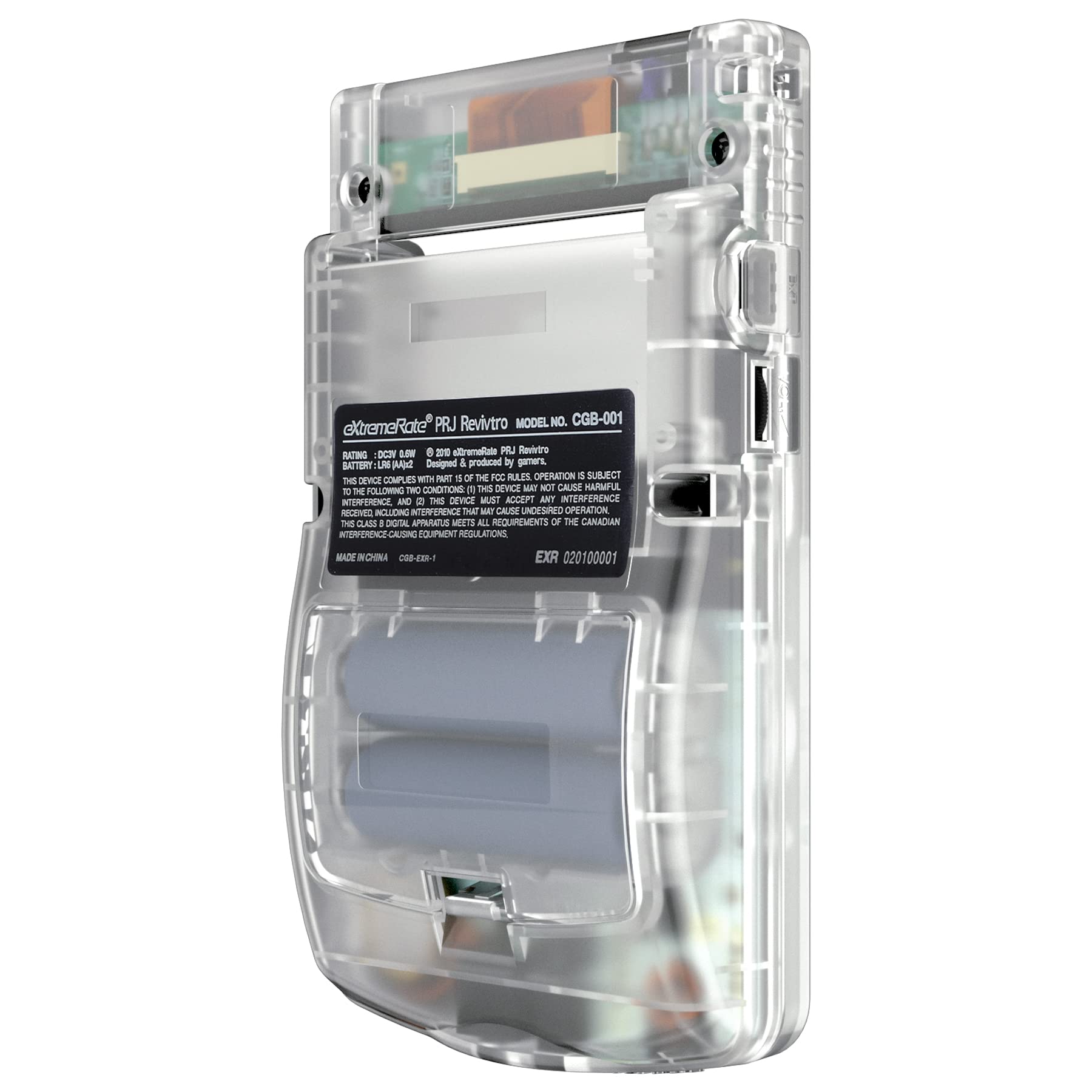 eXtremeRate Clear Transparent Shell Case with Buttons for Gameboy Color GBC - Compatible with GBC OSD IPS, Regular IPS & Standard LCD (Console & IPS Screen Not Included) - Perfect for Gaming Enthusiasts & Retro Console Modding