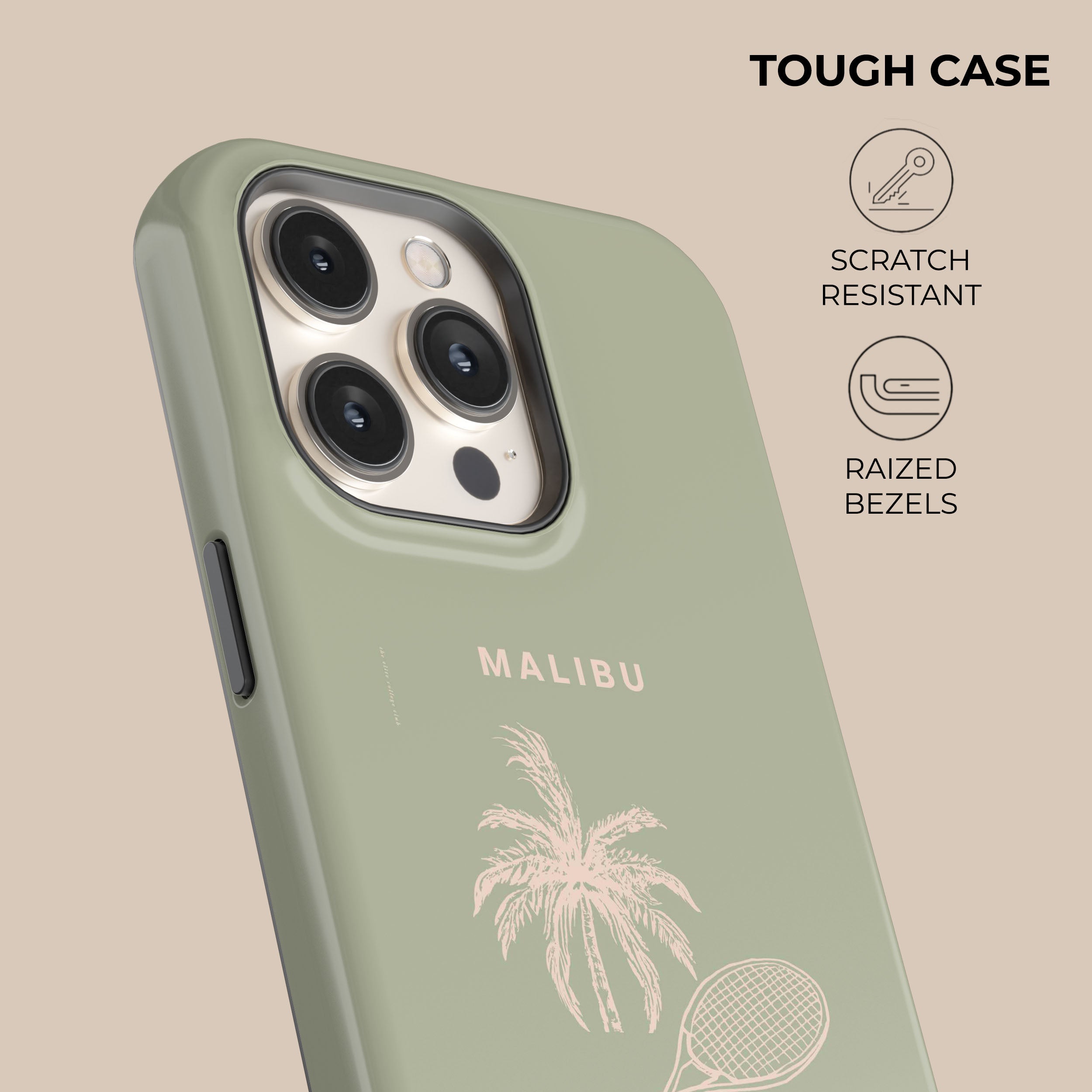 Green Mint Malibu Phone Case - Durable Protective Cover for iPhone & Android | Perfect for Beach, Travel & Outdoor Adventures