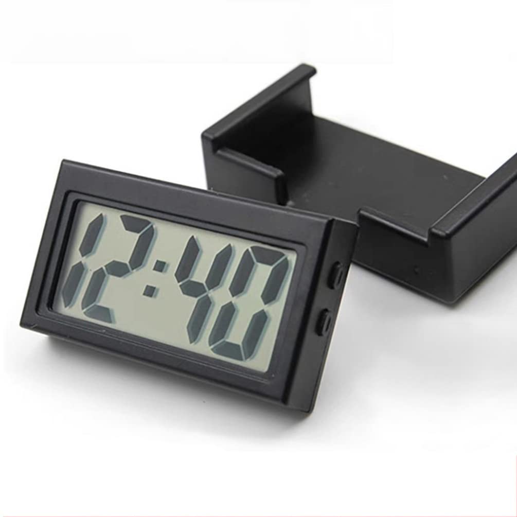 Hemobllo 3-Pack Digital Dashboard Clock - Mini Silent Car Timer with LED Display for Vehicles, Desks & Home Use | Compact Plastic Electronic Timer for Cars, Office & Kitchen Countdown
