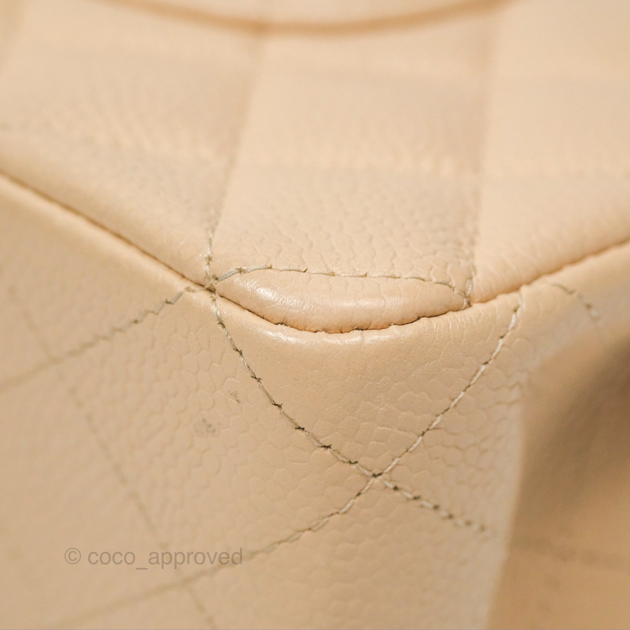 Chanel Classic Medium Flap Bag - Quilted Beige Caviar Leather with Gold Hardware | Luxury Handbag for Women, Perfect for Work, Evening Events & Special Occasions