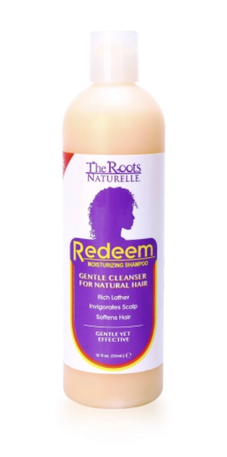 **The Roots Naturelle Redeem Shampoo – Gentle Cleansing for Natural Hair – Sulfate-Free & Moisturizing – 12 fl.oz – Perfect for Curly, Coily & Dry Hair Care**