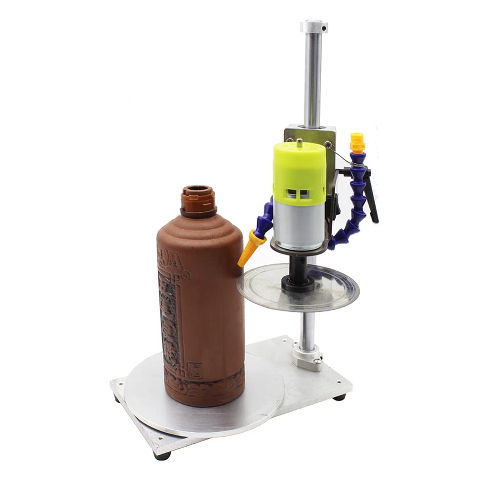 Electric Glass Bottle Cutter Kit - DIY Wine Bottle Cutting Tool for Crafting Flower Pots, Pen Holders & Home Decor | Perfect for Round, Square & Irregular Glass/Ceramic Bottles | Great for DIY Projects, Home Improvement & Gift Making