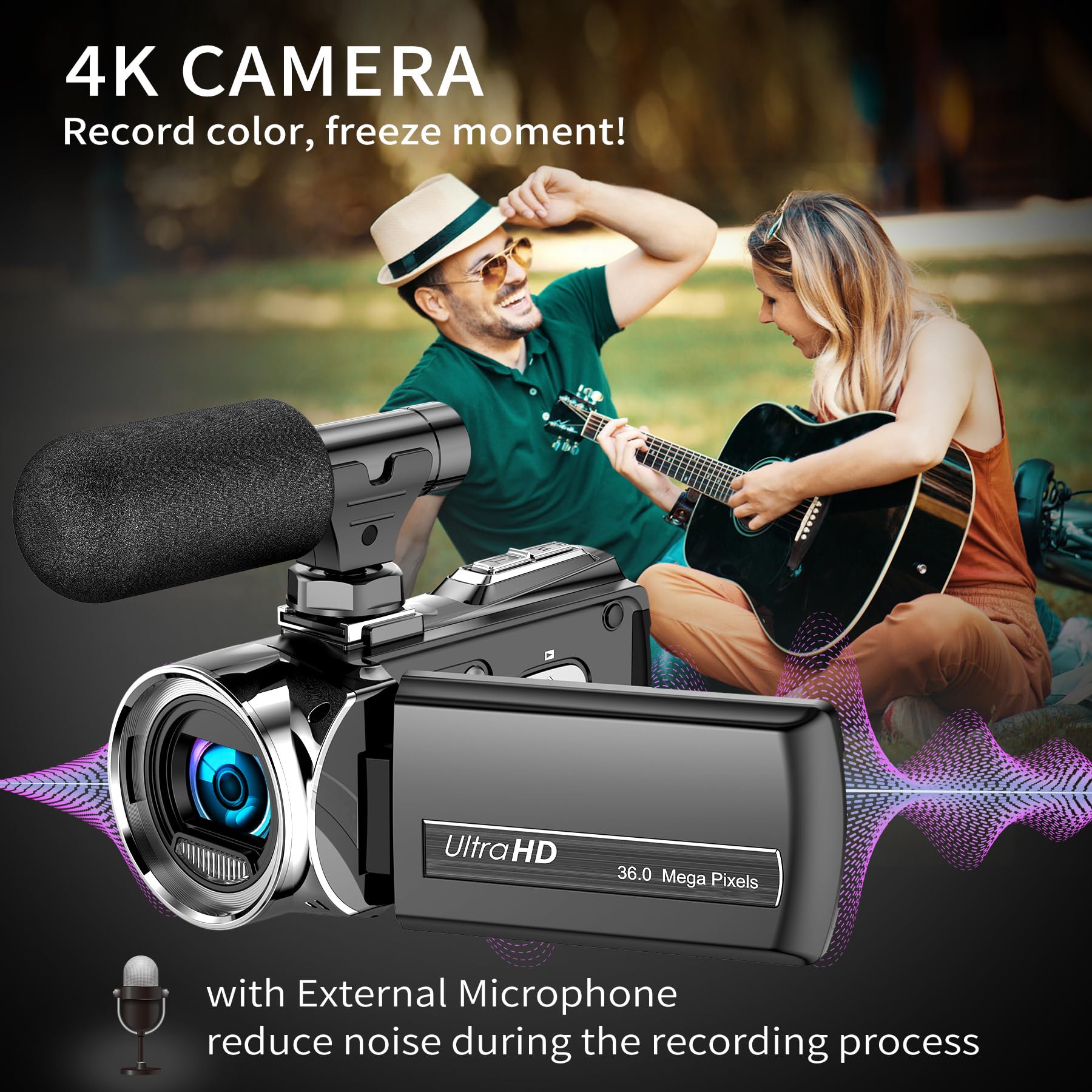 4K 48MP Vlogging Camera with 18X Digital Zoom - Hojocojo 30FPS Video Recorder, 3.0