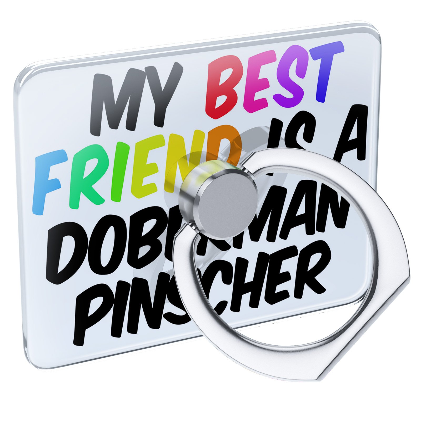 Doberman Pinscher Phone Ring Holder - Collapsible Grip Stand for Cell Phones (Perfect for Selfies & Videos)