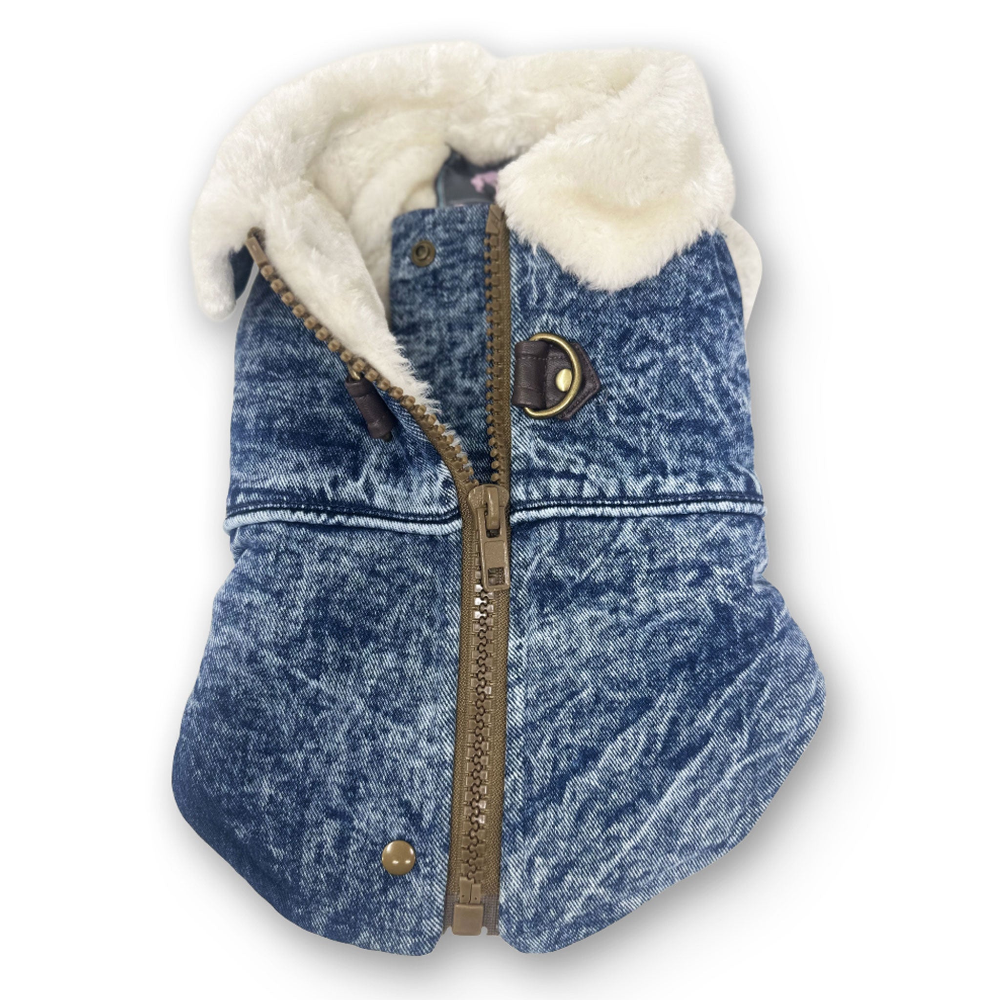 Dogo Pet Fashions Runner Coat for Dogs - Waterproof Denim Dog Jacket with Reflective Stripes - Perfect for Running, Walking & Outdoor Adventures