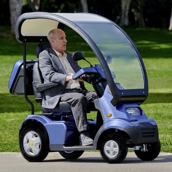 AFIKIM Afiscooter S 4 Wheel Mobility Scooter for Adults - Electric Powered Disability Scooter with Comfortable Seat & Long Battery Life - Perfect for Shopping, Travel & Outdoor Activities
