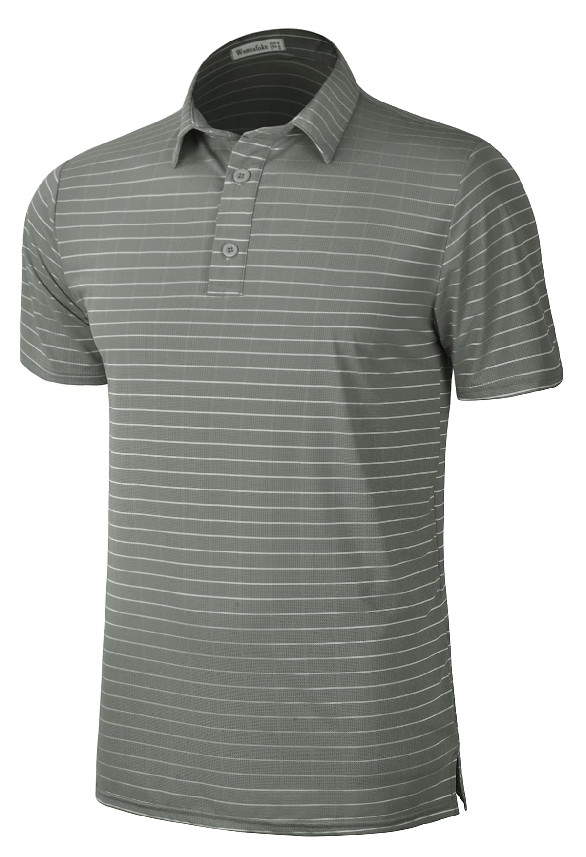 Wancafoke Men's Short Sleeve Polo Shirt - Moisture Wicking Golf Shirt with Collar - Breathable Performance T-Shirt for Casual Wear & Sports Activities
