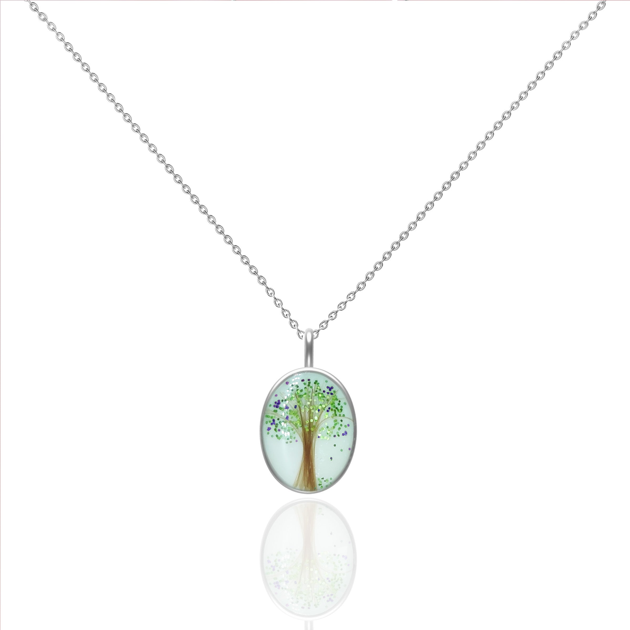 LoveMiracle Solid Gold Oval Breastmilk & Baby Hair Keepsake Necklace - Perfect for New Moms, Baby Shower Gifts & Cherished Memories