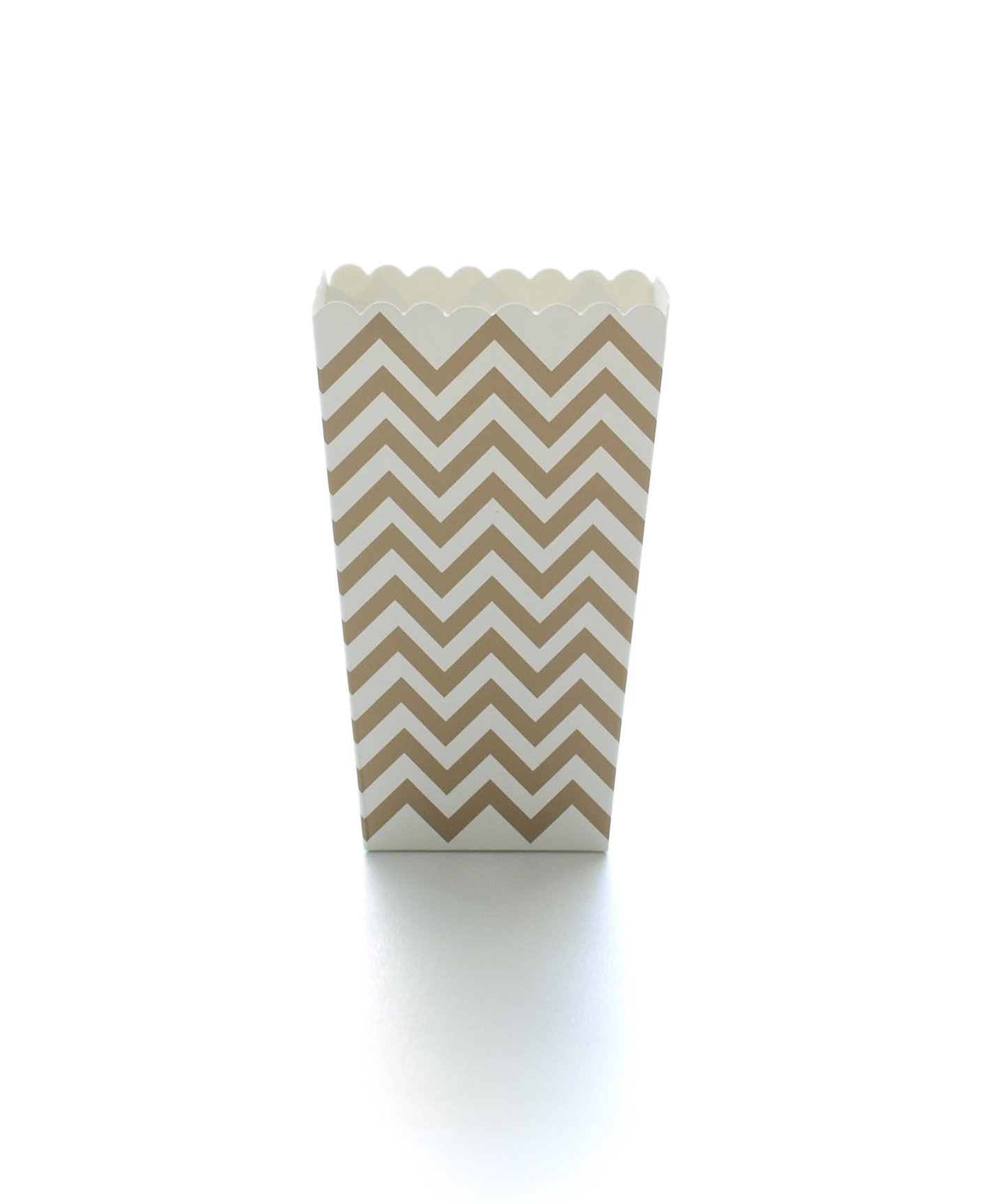 Gold Chevron Popcorn Boxes (12 Pack) - Metallic Zig Zag Open Top Movie Theater Style Popcorn Containers for Wedding Favors, Candy Buffets, Birthday Parties & Movie Nights - Perfect for Events, Concessions & Home Theater Snacks