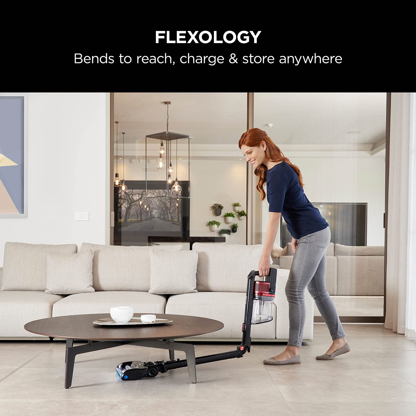 Shark Cordless Stick Vacuum Cleaner - Anti Hair Wrap, 60 Min Runtime, DuoClean Technology with Motorized Pet Tool - Multi-Surface & 20cm Crevice Tools - Black & Red (IZ300UKT) - Perfect for Pet Hair, Hard Floors & Carpets