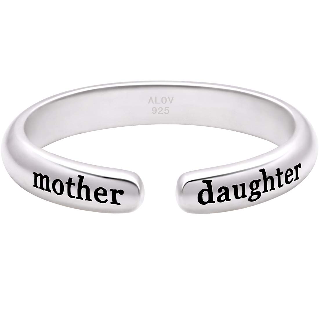 Sterling Silver Mother Daughter Adjustable Ring - Elegant Matching Jewelry for Women & Girls - Perfect for Gifts, Family Bonding & Special Occasions