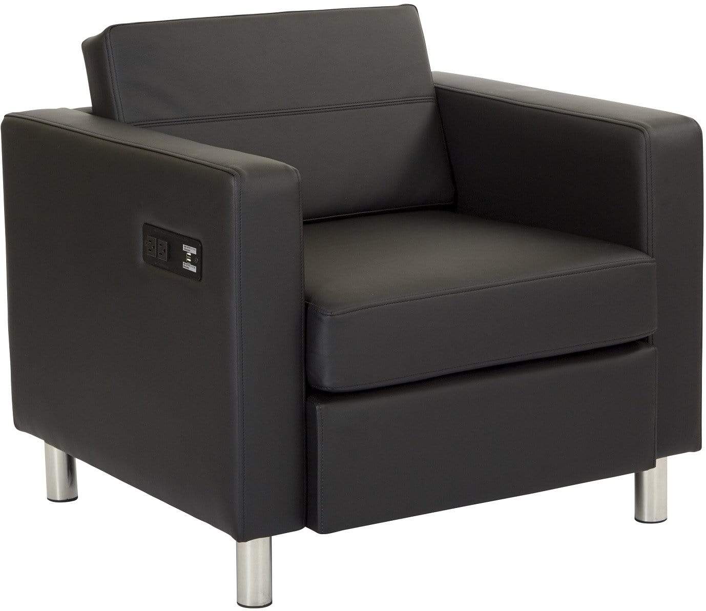 Office Star Ave Six Atlantic Chair - Ergonomic Black Mesh Office Chair with Adjustable Height & Lumbar Support [ATL51 R107] - Perfect for Home Office, Gaming & Workspace Comfort