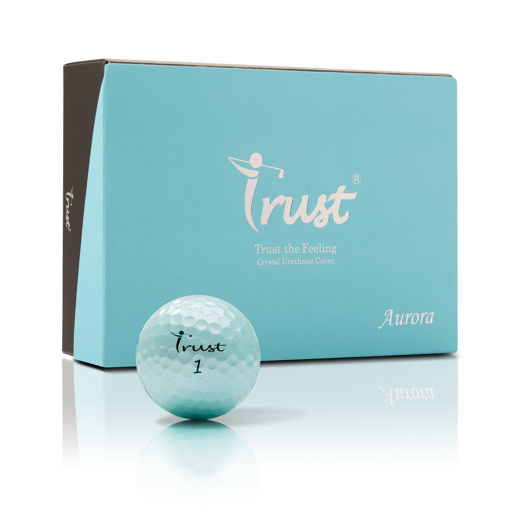 Trust Golf Balls - Aurora & Rosa Crystal Urethane Series | High-Visibility Colors for Maximum Distance & Greenside Control | Soft Feel & Straight Flight Performance | Blue, Orange, Pink, Yellow | 12 or 48 Pack | Perfect for Tournament Play, Driving Range Practice & Low-Light Conditions