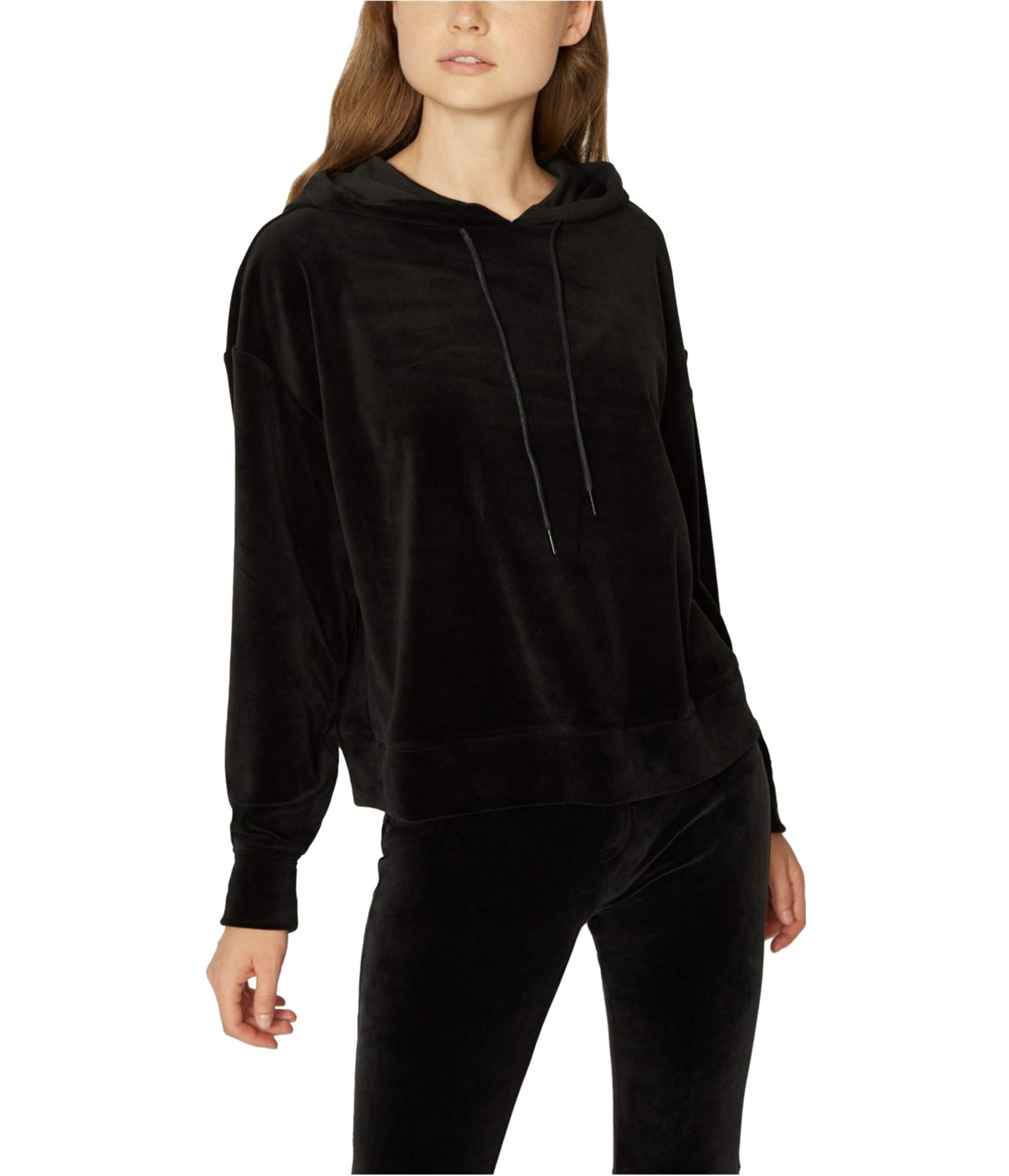 Sanctuary Clothing Women's Velour Hoodie Sweatshirt - Cozy Pullover for Lounge, Casual Wear & Winter Outfits
