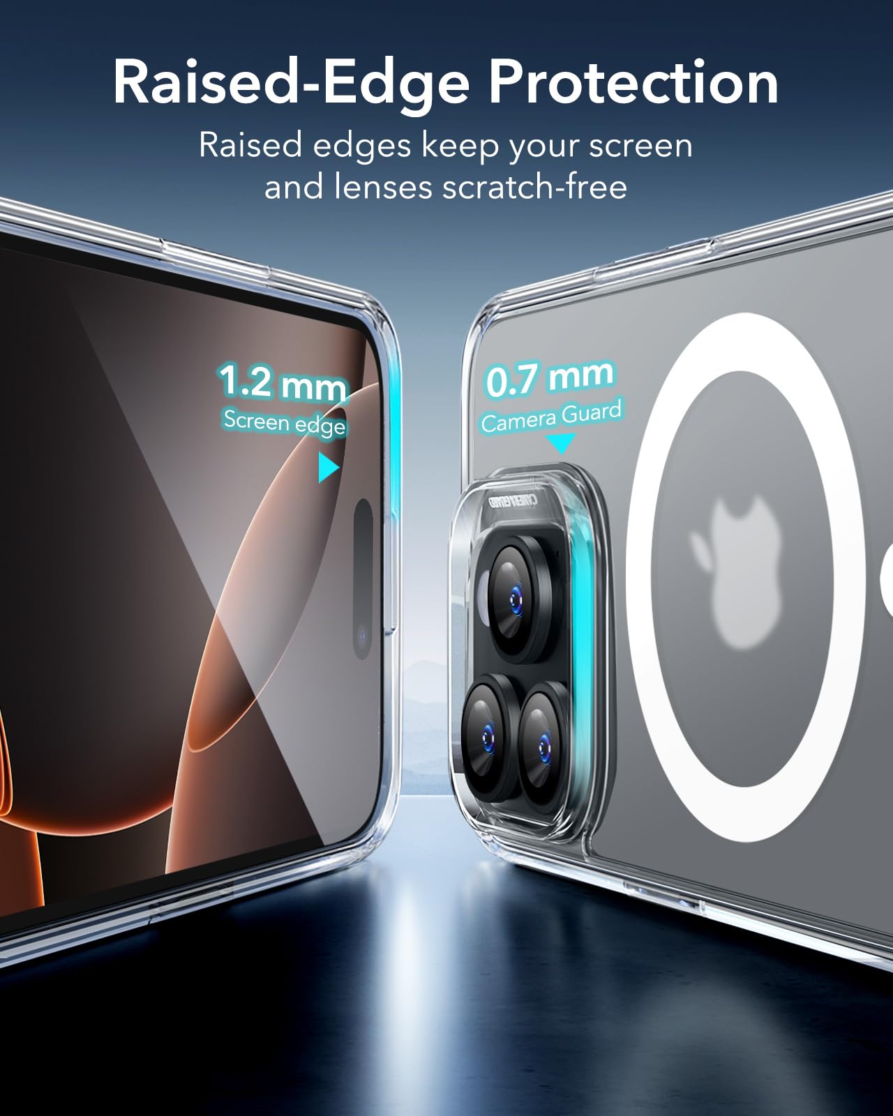 ESR for iPhone 16 Pro Case with MagSafe - Military-Grade Shockproof Protection, Magnetic Phone Cover for iPhone 16 Pro - Classic Hybrid HaloLock Frosted Clear Case | Perfect for Daily Use, Travel & Outdoor Activities