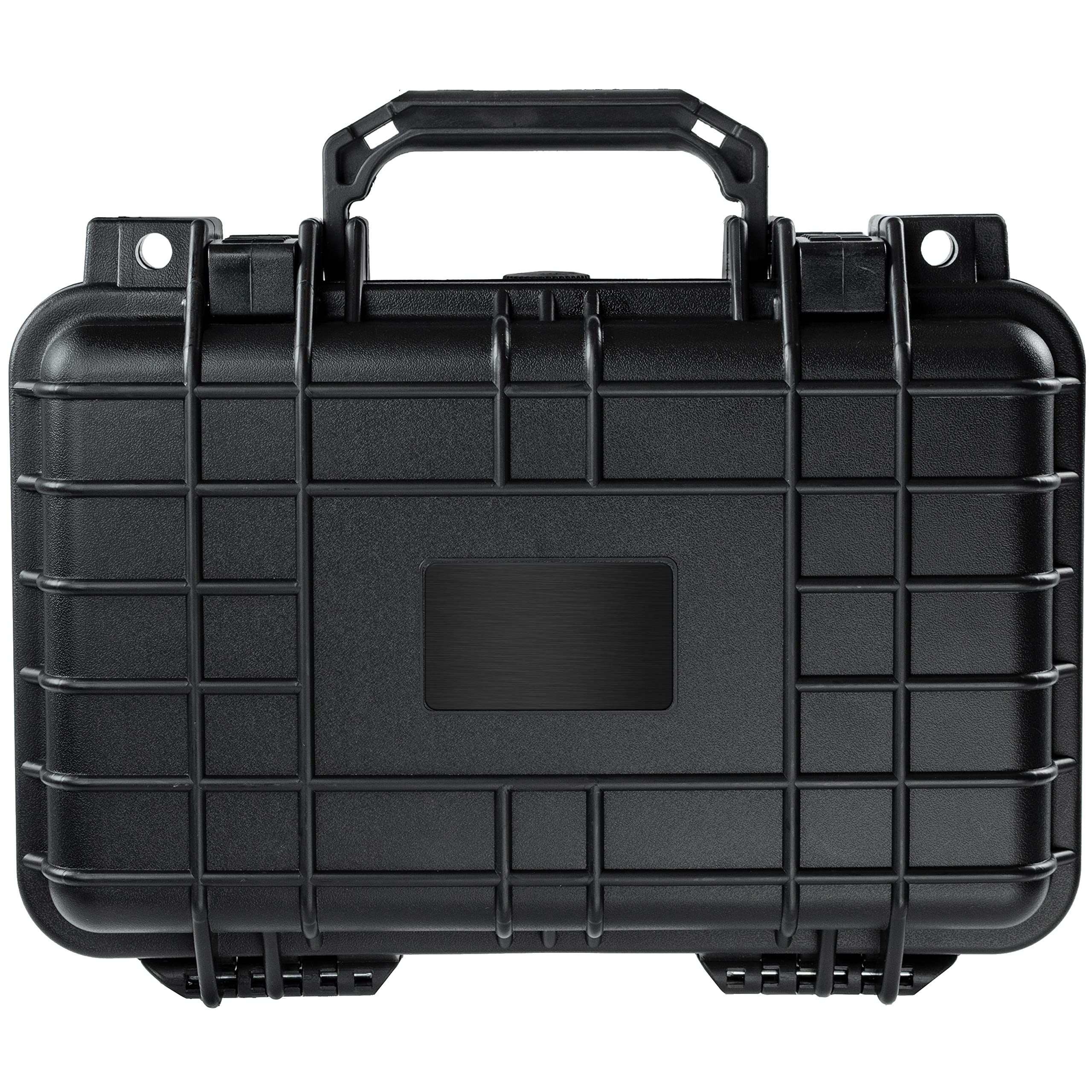 Eylar Hard Gun Case with Custom Logo Plate - Waterproof & Shockproof TSA Approved Rifle Case (11.6x8.3x3.8 Inches) with Protective Foam - Perfect for Firearm Storage, Travel & Outdoor Shooting Range Use