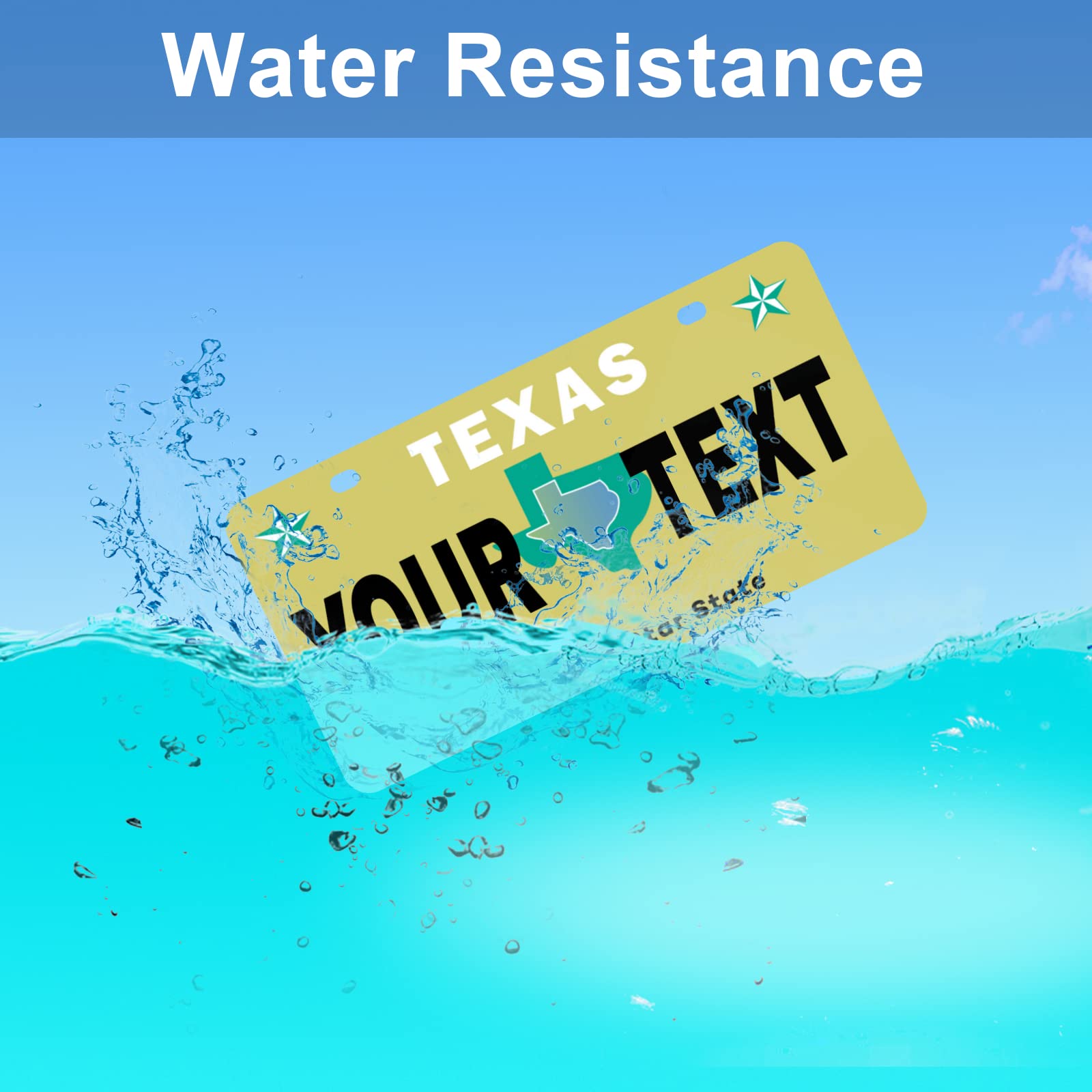 Custom Texas Mini License Plate 6x3 Inch - Personalized Kids Toy Car, Bicycle, Scooter, Golf Cart, Motorcycle & ATV Decorative Plate - Perfect for Gifts, Room Decor & Vehicle Customization