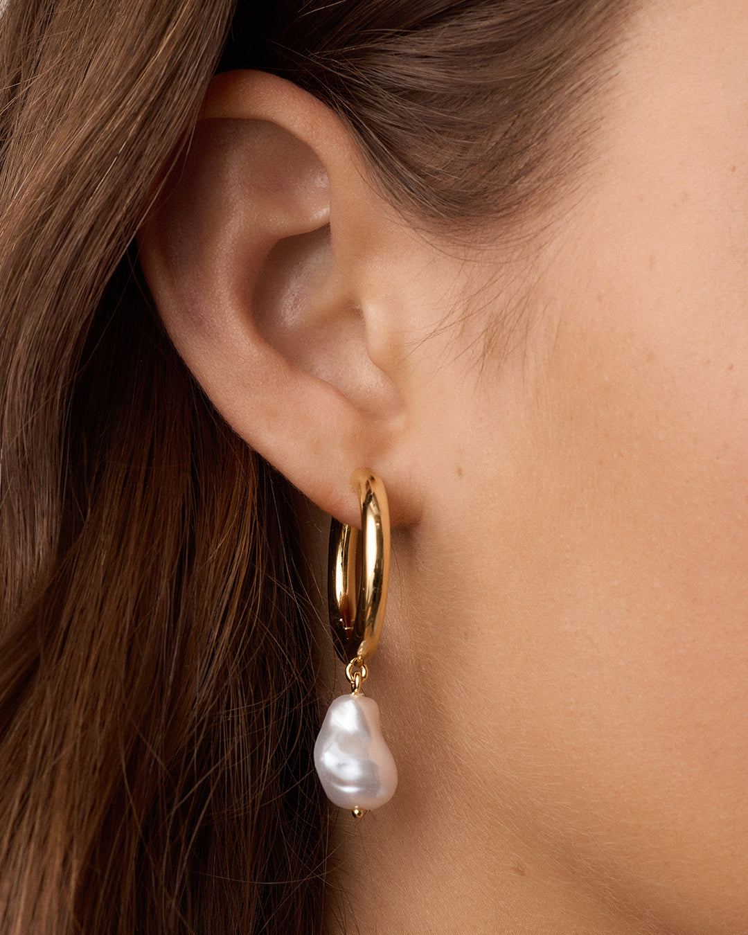 Pearl Cove Hoop Earrings for Women - Elegant & Dainty Pearl Stud Earrings - Perfect for Weddings, Parties & Everyday Wear