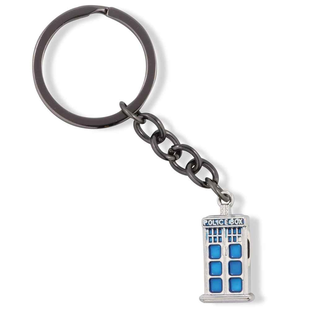 Police Box Keychain - Doctor Who Inspired Gift for Men & Women | Hypoallergenic Metal Key Ring | Perfect for TV Series Fans, Police Decor & Everyday Carry