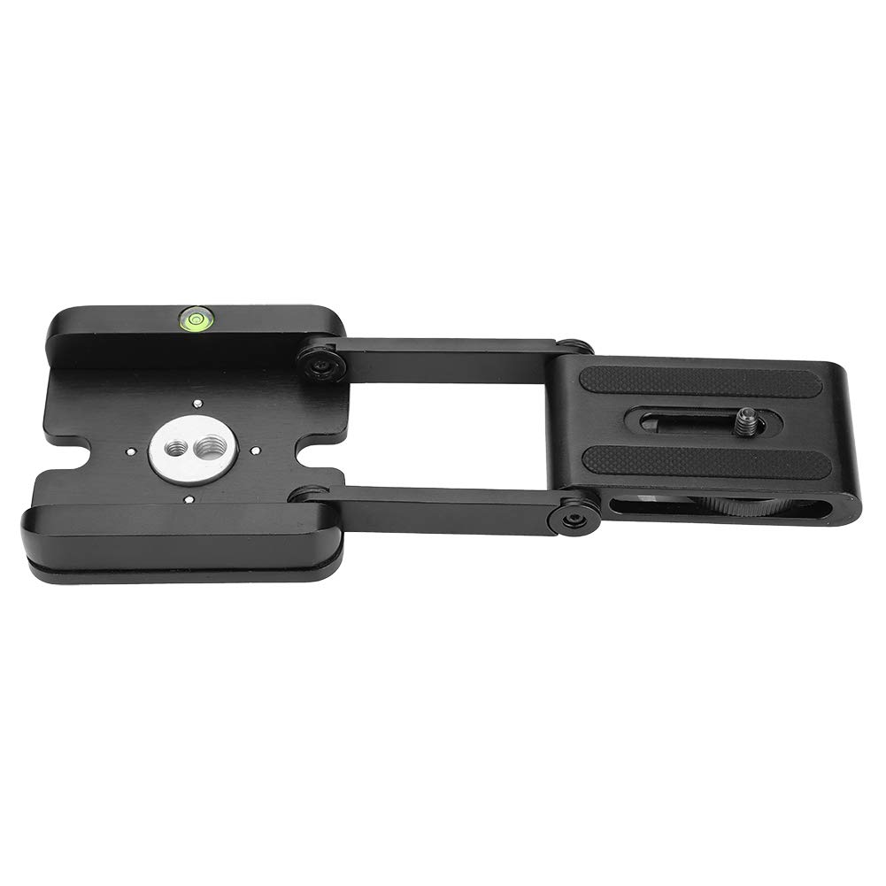 Tbest Black Z Flex Tilt Folding Quick Release Plate - Adjustable Flex Tilt Head Z Mount Bracket Stand for Tripod Camera - Perfect for DSLR, Mirrorless Cameras, Video Shooting & Photography