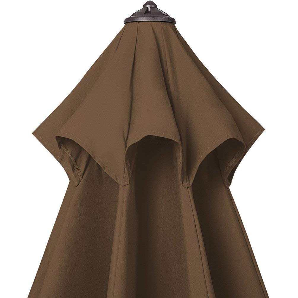 9FT Outdoor Patio Umbrella with Crank & Tilt - UPF 50+ Sun Protection Canopy for Deck, Poolside & Backyard - Waterproof & Wind-Resistant Garden Umbrella for Outdoor Dining & Relaxation