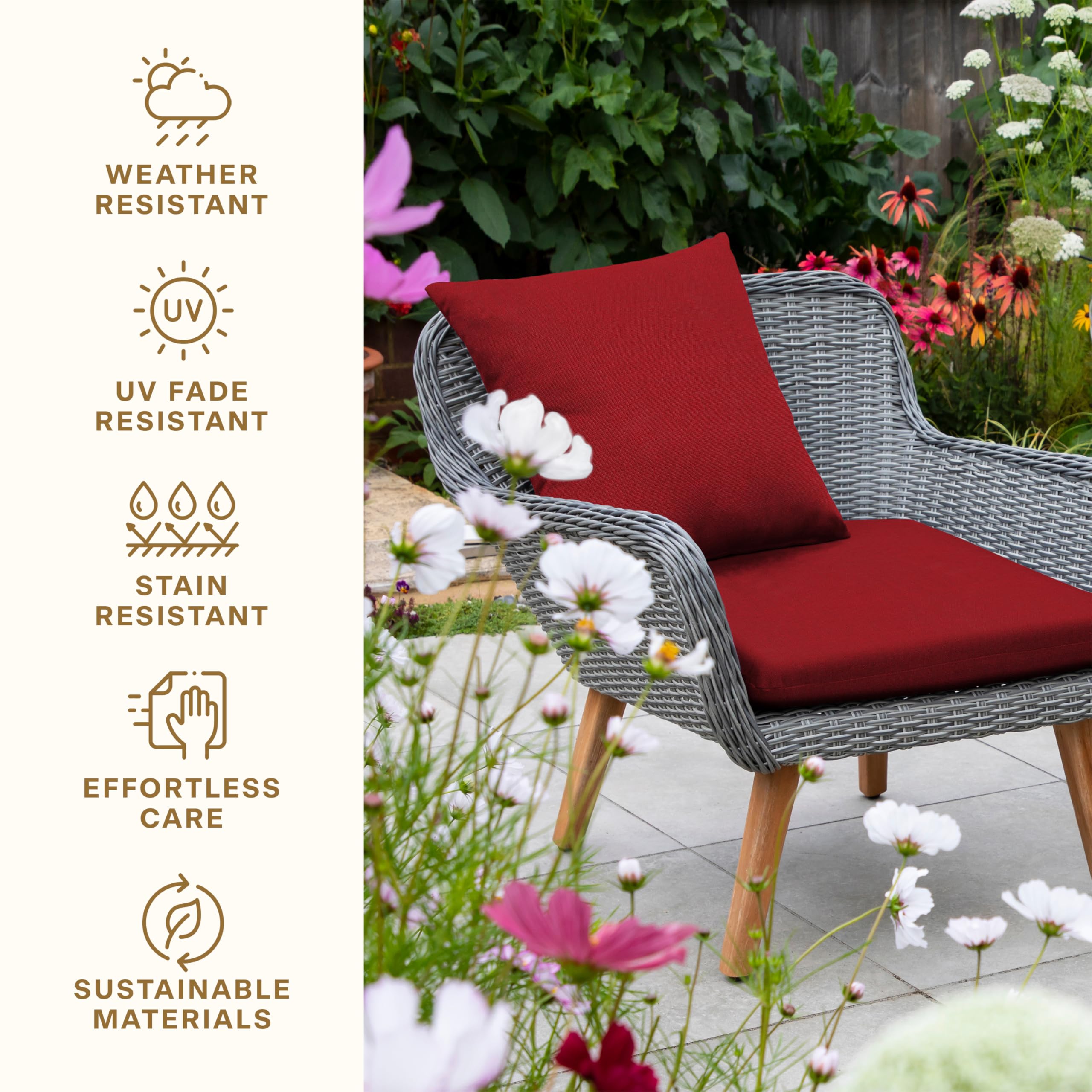 Premium Honeycomb Outdoor Universal Seat Cushion Set - 18