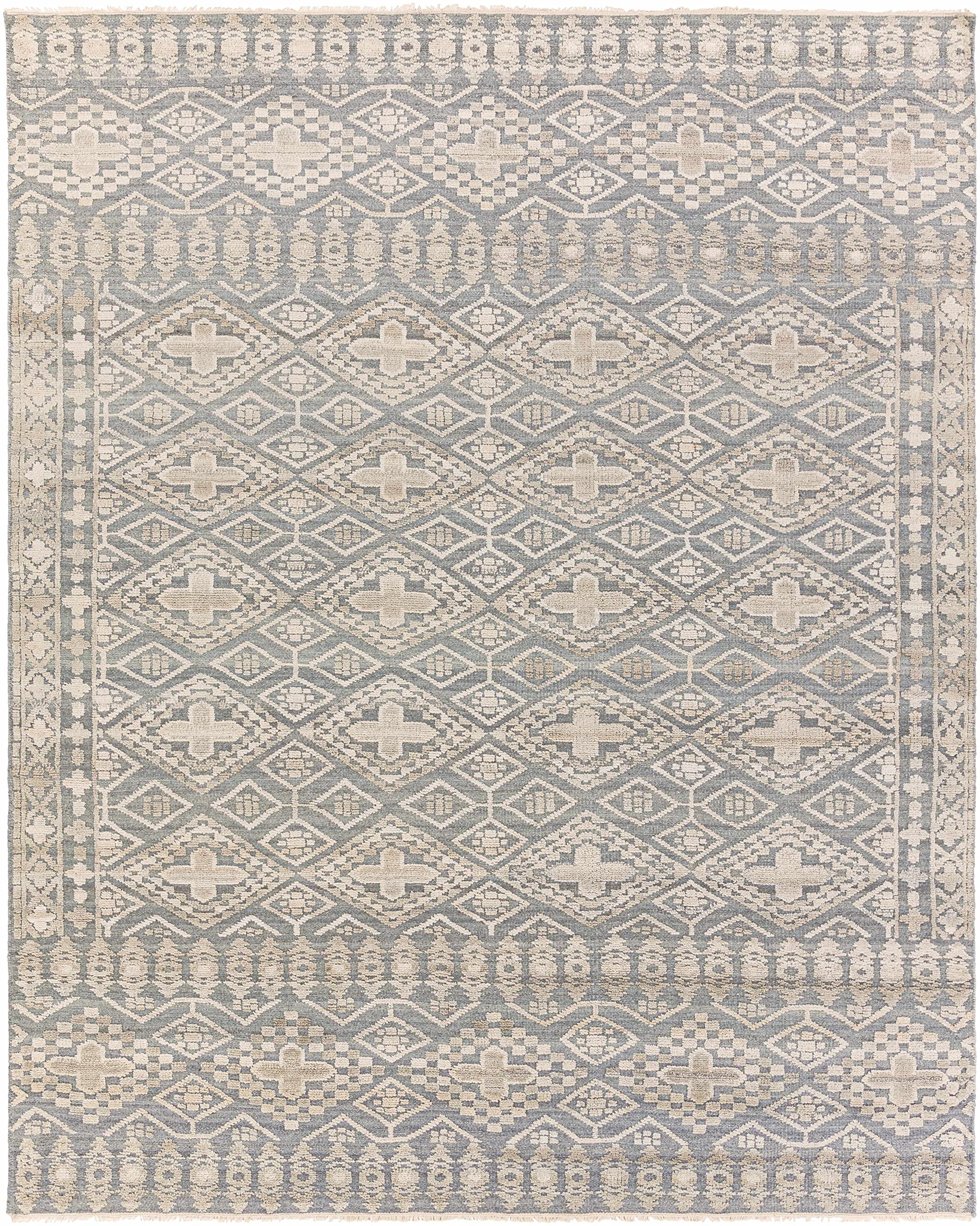 Traditional Hauteloom Woodsfield Wool Area Rug - 2' x 3' - Gray, Beige, Dark Red - Soft & Durable for Living Room, Bedroom - Perfect for Cozy Home Decor & Warm Floor Covering