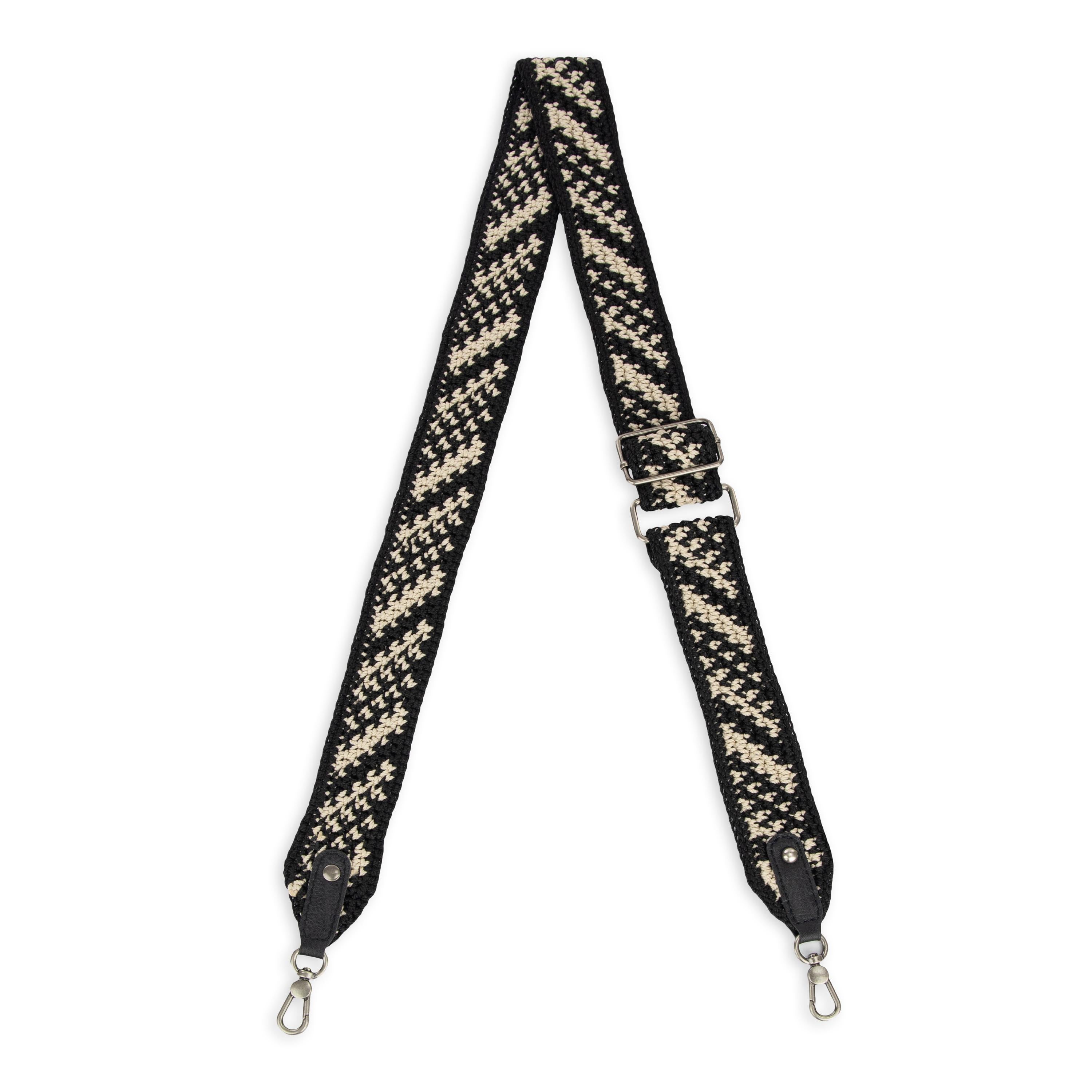 Adjustable Strap - Black Diagonal Stripe