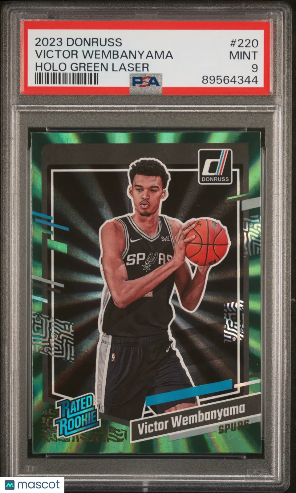 2023 Panini Donruss Holo Victor Wembanyama Rated Rookie Green Laser PSA 9 Mint Basketball Card - Perfect for Collectors, Investors & Sports Memorabilia Enthusiasts