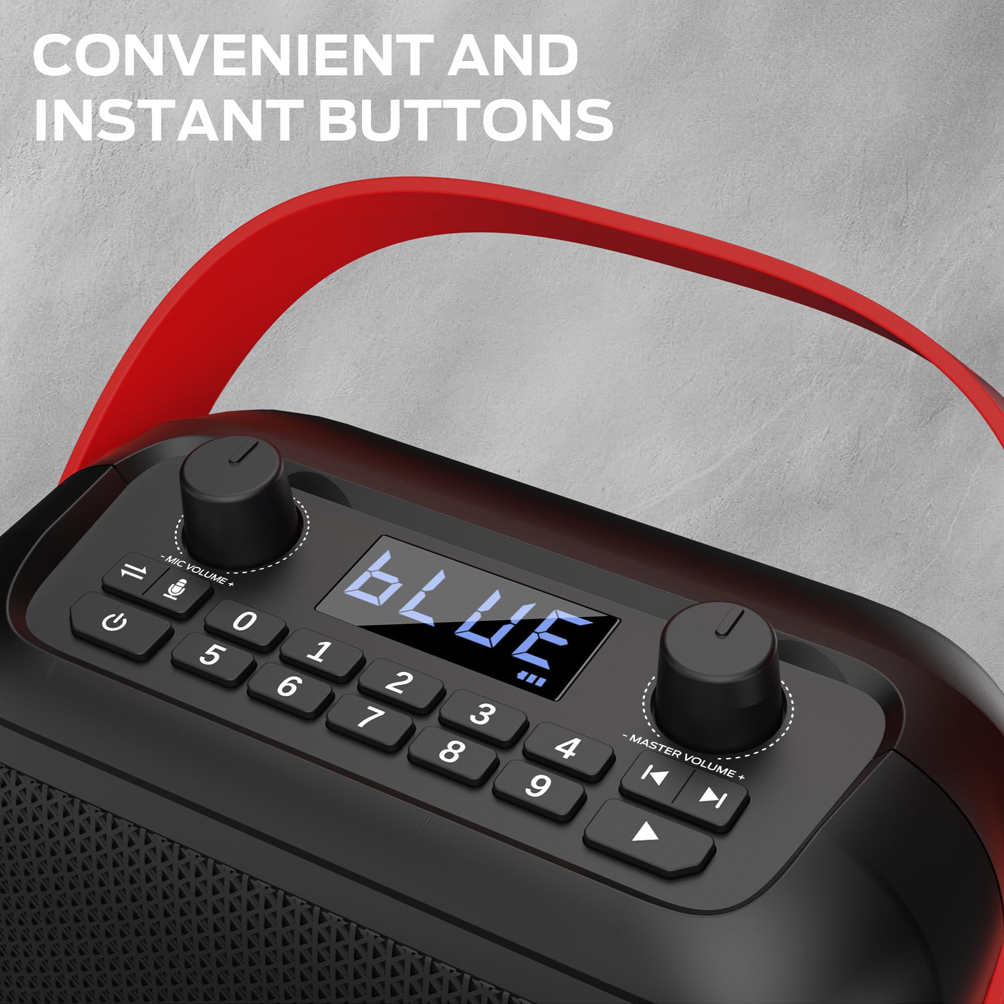 Monster Portable Bluetooth Speaker - Wireless Loud Speaker with Stereo Sound & 12H Playtime | Supports TF Card, AUX, USB, FM Radio | Perfect for Indoor, Outdoor, Parties, Travel & Camping